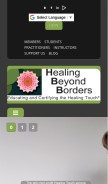 How healingbeyondborders.org looks like on a mobile device such as an iPhone.
