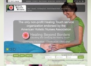 How healingbeyondborders.org looks like on a tablet such as an iPad.