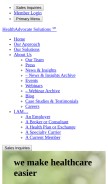 How healthadvocate.com looks like on a mobile device such as an iPhone.