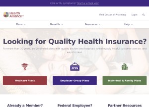 How healthalliance.org looks like on a tablet such as an iPad.