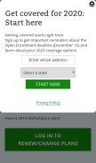 How healthcare.gov looks like on a mobile device such as an iPhone.