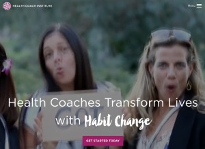 How healthcoachinstitute.com looks like on a tablet such as an iPad.