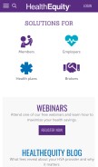 How healthequity.com looks like on a mobile device such as an iPhone.
