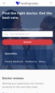How healthgrades.com looks like on a mobile device such as an iPhone.