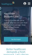 How healthgram.com looks like on a mobile device such as an iPhone.