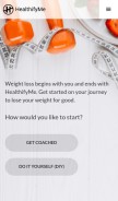 How healthifyme.com looks like on a mobile device such as an iPhone.