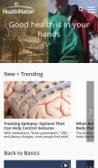 How healthination.com looks like on a mobile device such as an iPhone.