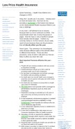 How healthinsurancelowprice.com looks like on a mobile device such as an iPhone.