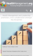 How healthmanagement.org looks like on a mobile device such as an iPhone.