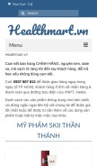 How healthmart.vn looks like on a mobile device such as an iPhone.