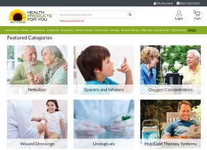 How healthproductsforyou.com looks like on a tablet such as an iPad.