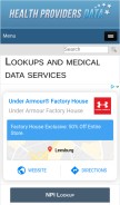 How healthprovidersdata.com looks like on a mobile device such as an iPhone.