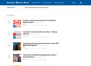 How healthshareport.gdn looks like on a tablet such as an iPad.