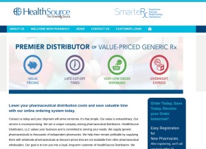 How healthsourcedistributors.com looks like on a tablet such as an iPad.