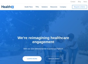 How healthx.com looks like on a tablet such as an iPad.
