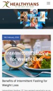 How healthyians.com looks like on a mobile device such as an iPhone.