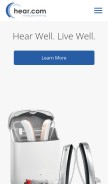 How hear.com looks like on a mobile device such as an iPhone.