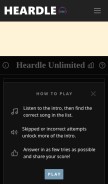 How heardlewordle.io looks like on a mobile device such as an iPhone.