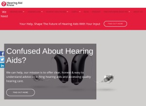 How hearingaidknow.com looks like on a tablet such as an iPad.