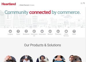How heartland.us looks like on a tablet such as an iPad.