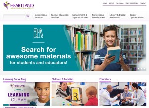 How heartlandaea.org looks like on a tablet such as an iPad.