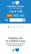 How heartmath.org looks like on a mobile device such as an iPhone.