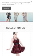How heartsandrosesclothing.com looks like on a mobile device such as an iPhone.