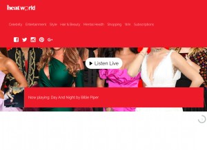 How heatworld.com looks like on a tablet such as an iPad.