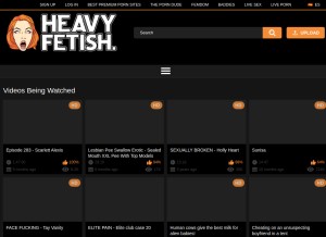How heavyfetish.com looks like on a tablet such as an iPad.
