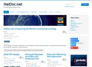 How heidoc.net looks like on a tablet such as an iPad.