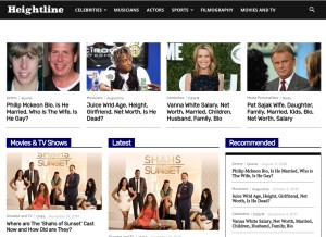 How heightline.com looks like on a tablet such as an iPad.