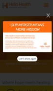 How helio.health looks like on a mobile device such as an iPhone.