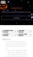 How heliohost.org looks like on a mobile device such as an iPhone.