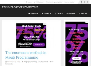 How helloacm.com looks like on a tablet such as an iPad.