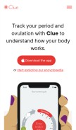 How helloclue.com looks like on a mobile device such as an iPhone.