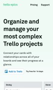 How helloepics.com looks like on a mobile device such as an iPhone.