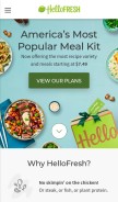 How hellofresh.com looks like on a mobile device such as an iPhone.