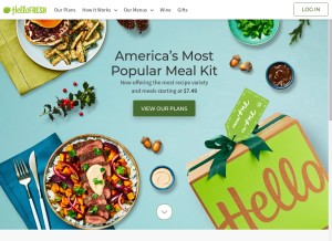 How hellofresh.com looks like on a tablet such as an iPad.
