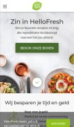 How hellofresh.nl looks like on a mobile device such as an iPhone.