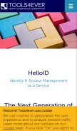 How helloid.com looks like on a mobile device such as an iPhone.