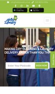 How hellolaundry.co.uk looks like on a mobile device such as an iPhone.