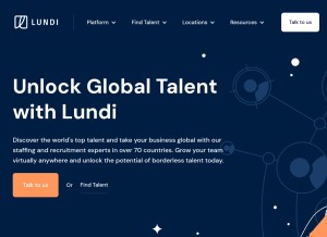 How hellolundi.com looks like on a tablet such as an iPad.
