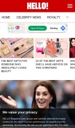 How hellomagazine.com looks like on a mobile device such as an iPhone.