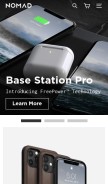 How hellonomad.com looks like on a mobile device such as an iPhone.