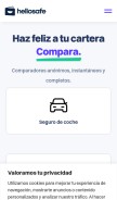 How hellosafe.es looks like on a mobile device such as an iPhone.