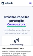 How hellosafe.it looks like on a mobile device such as an iPhone.