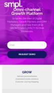 How hellosmpl.com looks like on a mobile device such as an iPhone.