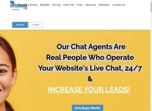 How helpdesk247.com looks like on a tablet such as an iPad.