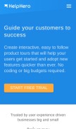How helphero.co looks like on a mobile device such as an iPhone.
