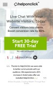How helponclick.com looks like on a mobile device such as an iPhone.